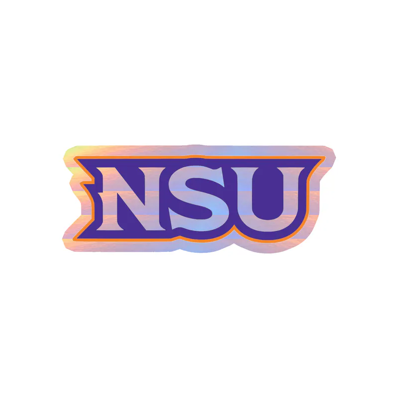 Northwestern State - Orange and Purple NSU - Holographic Vinyl Decal - Custom Size