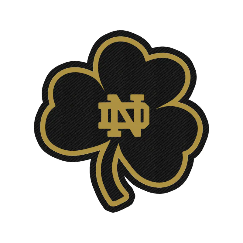 Notre Dame -Clover- Carbon Fiber Vinyl Sticker - Custom Size
