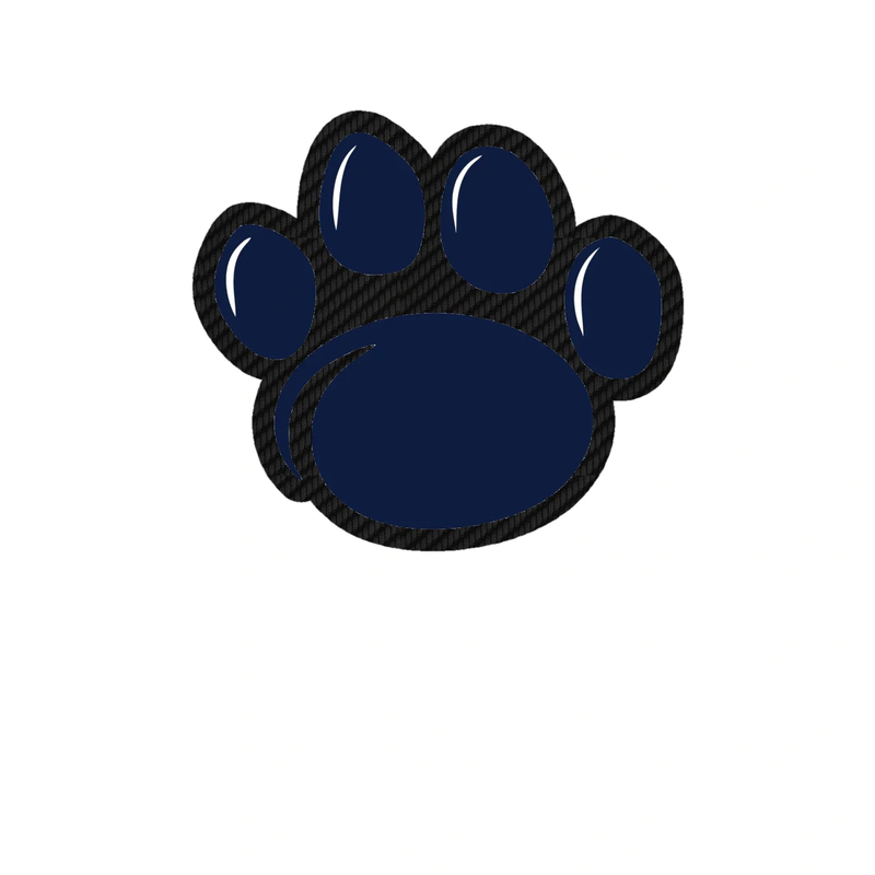 Penn State Nittany Lion Paw - Carbon Fiber Vinyl Decal - Custom Size