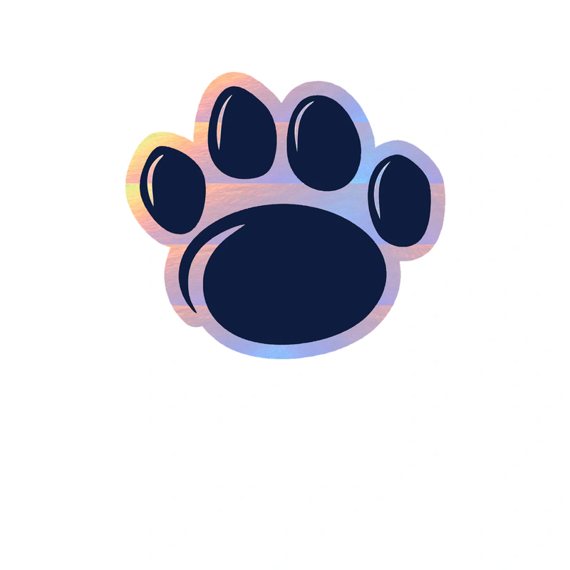 Penn State Nittany Lion Paw - Holographic Vinyl Decal - Custom Size