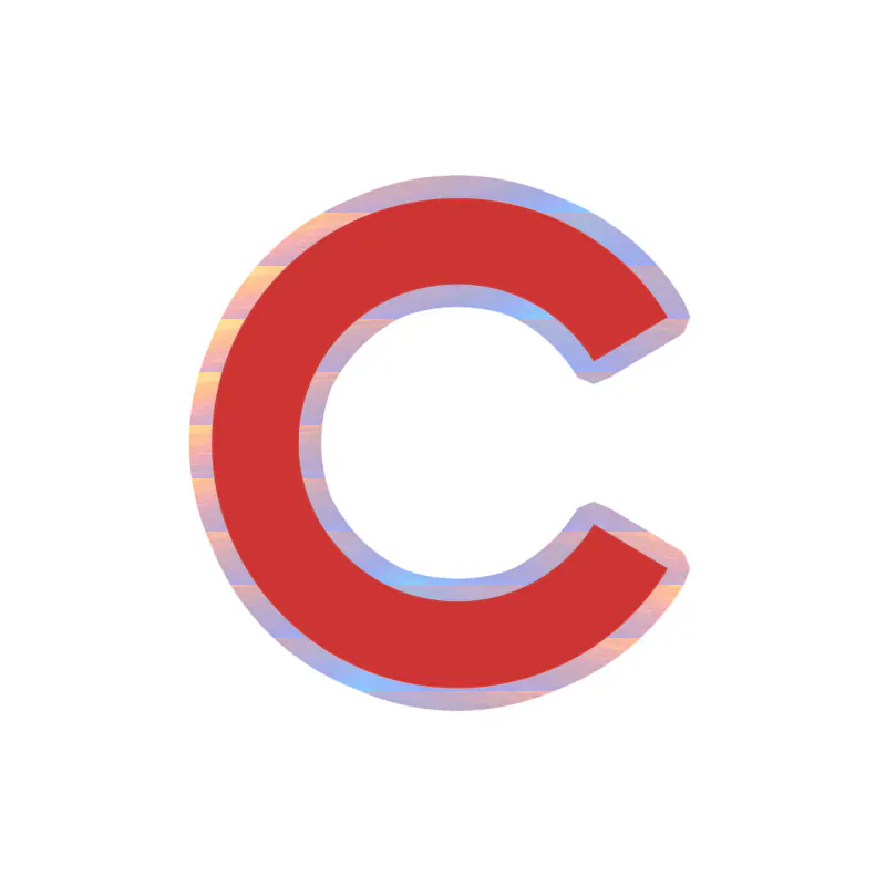 Chicago Cubs - Red C - Holographic Vinyl Sticker - Custom Size