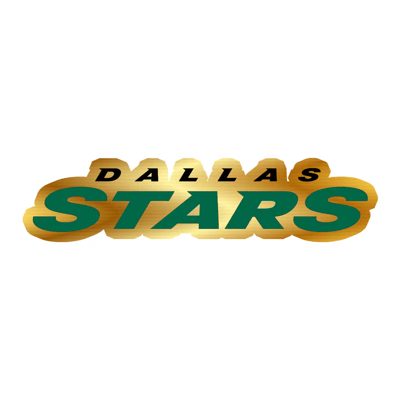 Dallas Stars  - Name - Gold Chrome Vinyl Sticker - Custom Size