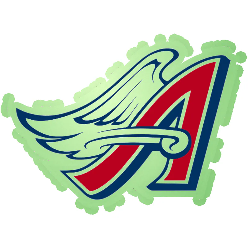 Los Angeles Angels - A With Wings - Glow in the Dark Vinyl Sticker - Custom Size