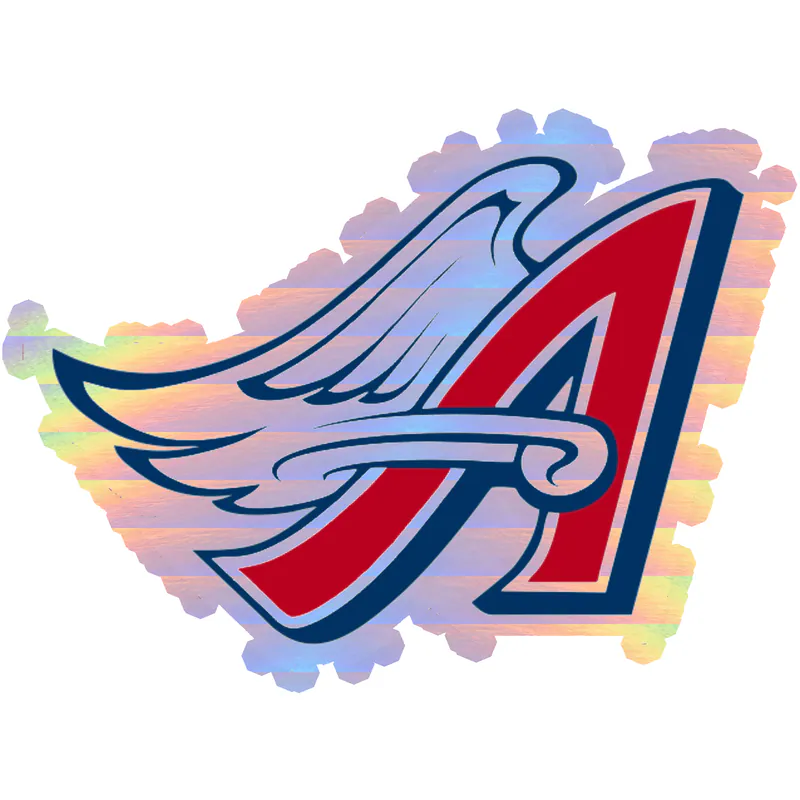 Los Angeles Angels - A With Wings - Holographic Vinyl Sticker - Custom Size