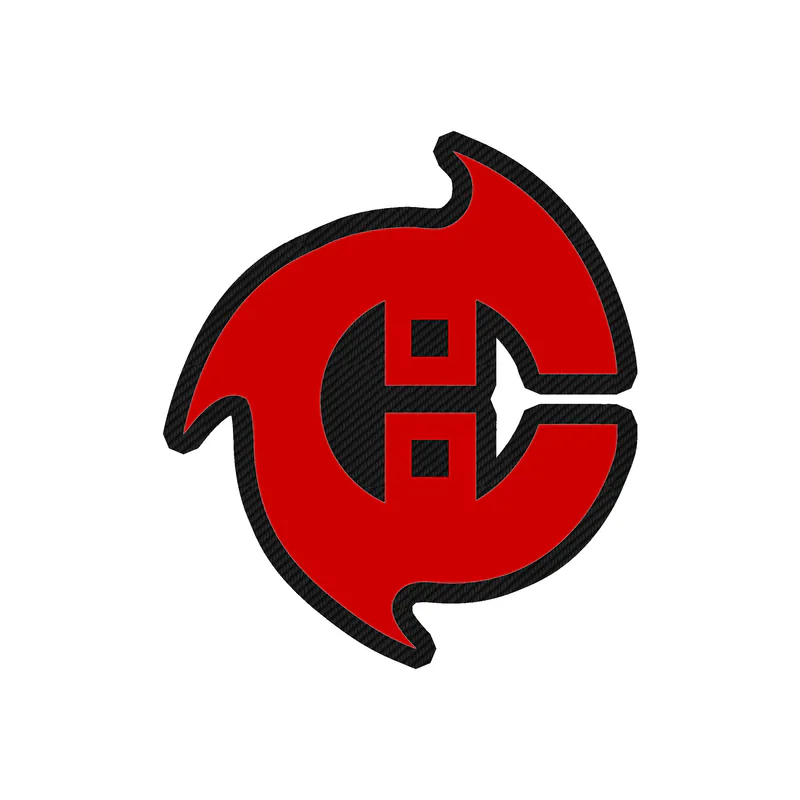Carolina Hurricanes - CH - Carbon Fiber Vinyl Sticker - Custom Size