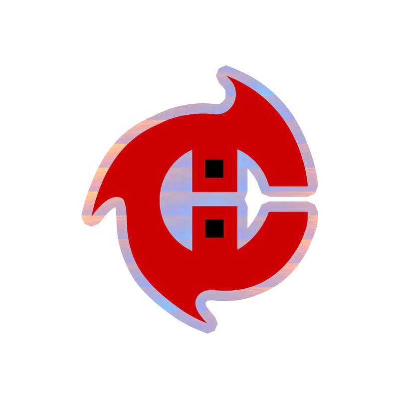 Carolina Hurricanes - CH - Holographic Vinyl Sticker - Custom Size