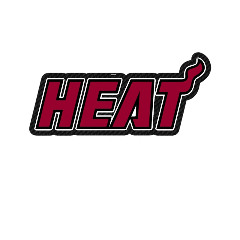 Miami Heat - Image 10 - Carbon Fiber Vinyl Sticker - Custom Size
