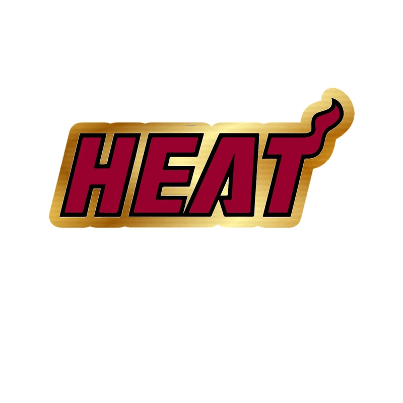 Miami Heat - Image 10 - Gold Chrome Vinyl Sticker - Custom Size