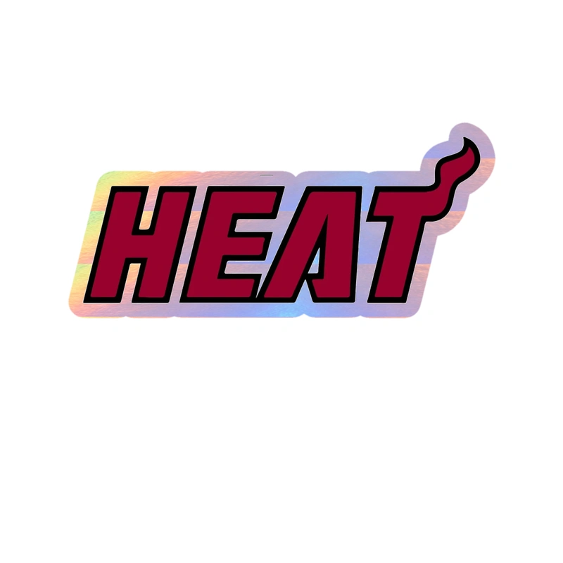 Miami Heat - Image 10 - Holographic Vinyl Sticker - Custom Size