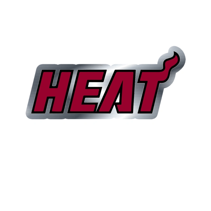 Miami Heat - Image 10 - Silver Chrome Vinyl Sticker - Custom Size