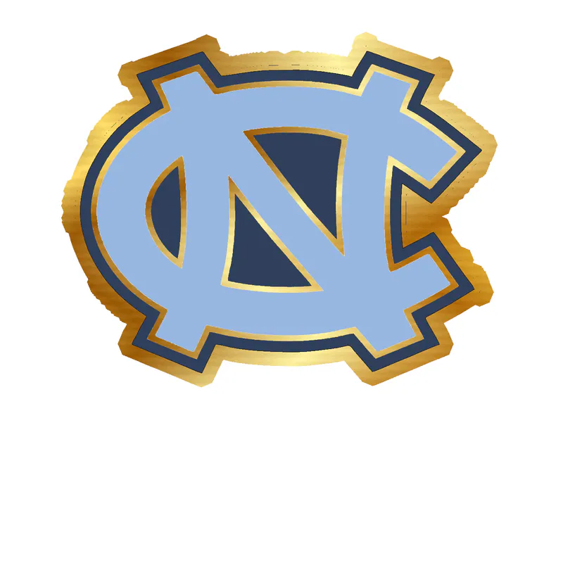 North Carolina Tar Heels - Image 8 - Gold Chrome Vinyl Decal - Custom Size