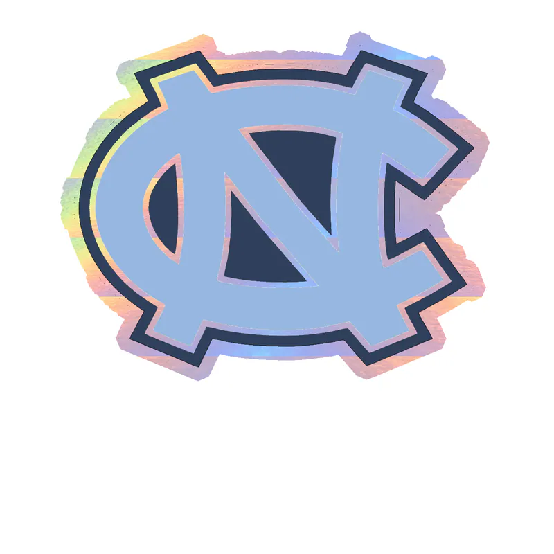 North Carolina Tar Heels - Image 8 - Holographic Vinyl Decal - Custom Size