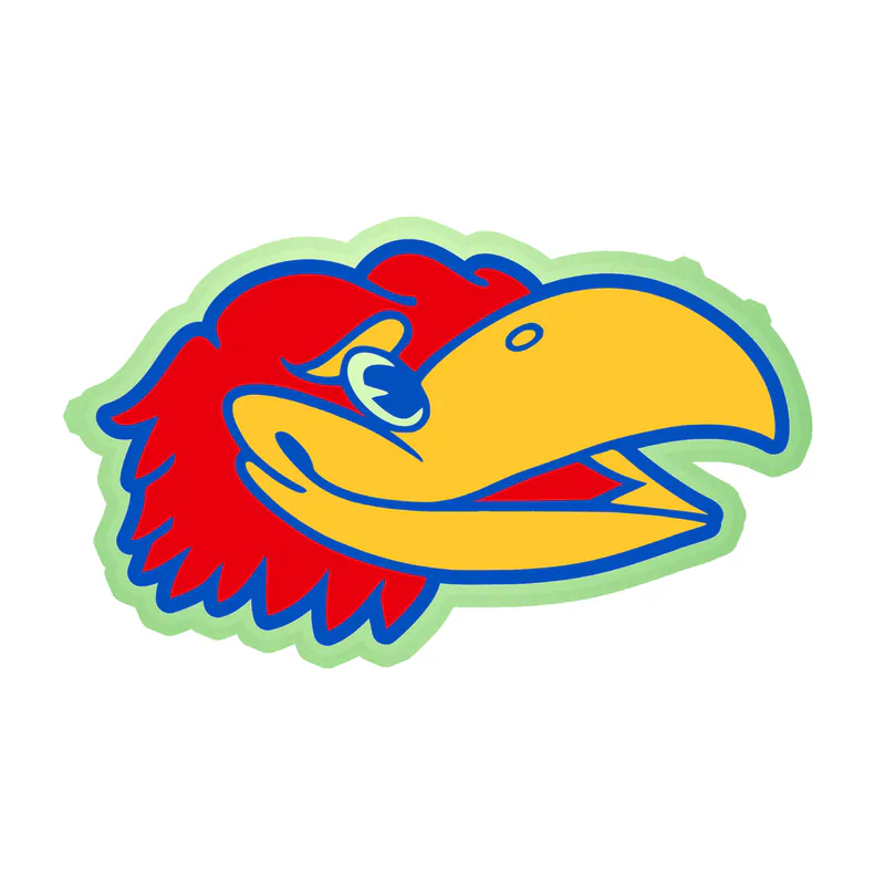 University of Kansas Jayhawks - Image 2 - Glow in the Dark Vinyl Decal - Custom Size