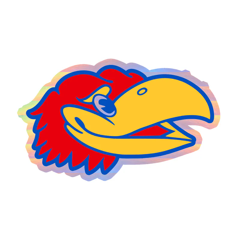 University of Kansas Jayhawks - Image 2 - Holographic Vinyl Decal - Custom Size