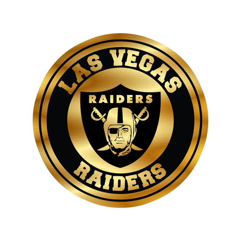 Las Vegas Raiders - Image 20 - Gold Chrome Vinyl Sticker - Custom Size