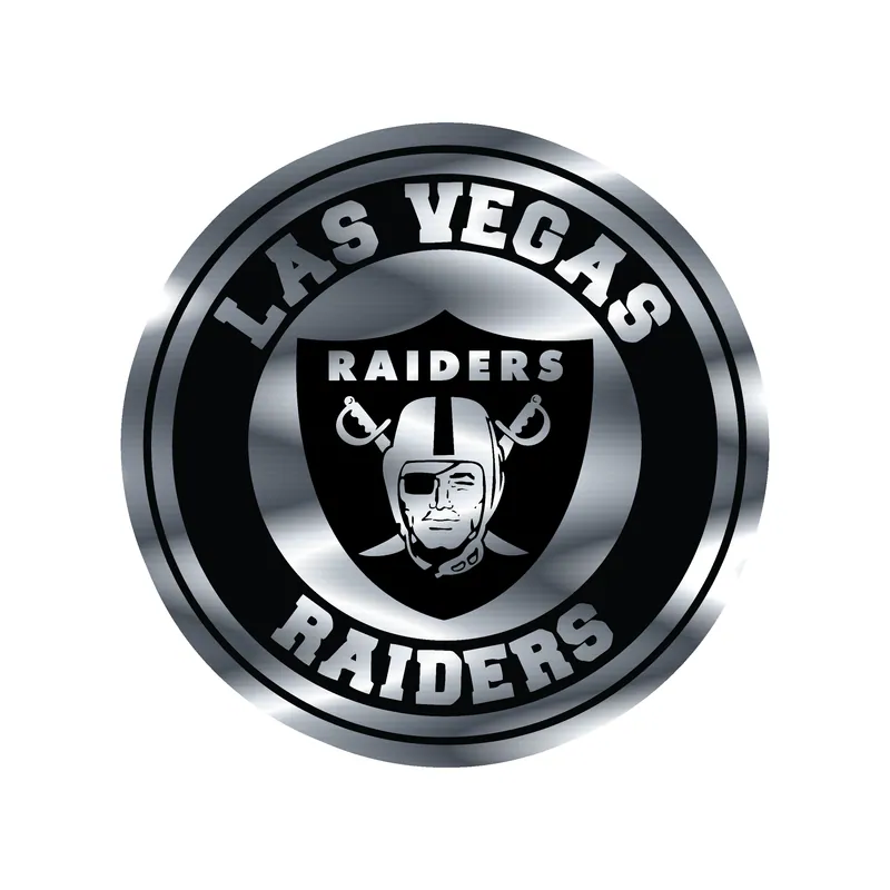 Las Vegas Raiders - Image 20 - Silver Chrome Vinyl Sticker - Custom Size