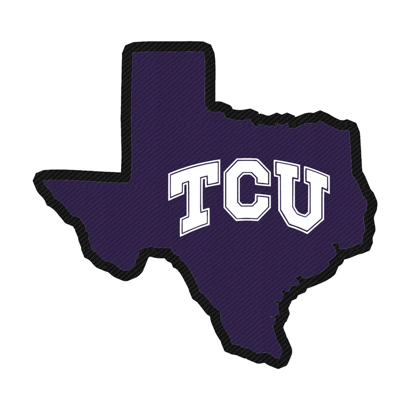 TCU Horned Frogs - Image 1 - Carbon Fiber Vinyl Decal - Custom Size
