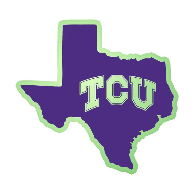 TCU Horned Frogs - Image 1 - Glow in the Dark Vinyl Decal - Custom Size
