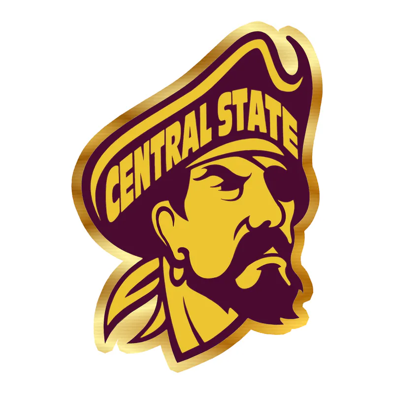 Central State University Gold Chrome Vinyl Decal