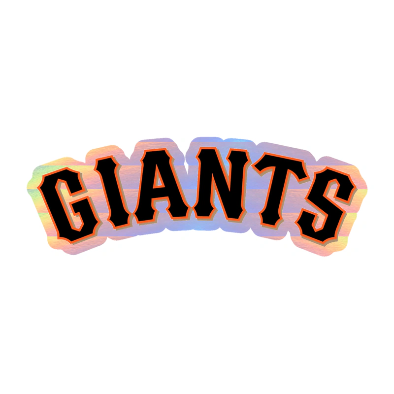 San Francisco Giants - Giants Curved - Holographic Vinyl Sticker - Custom Size