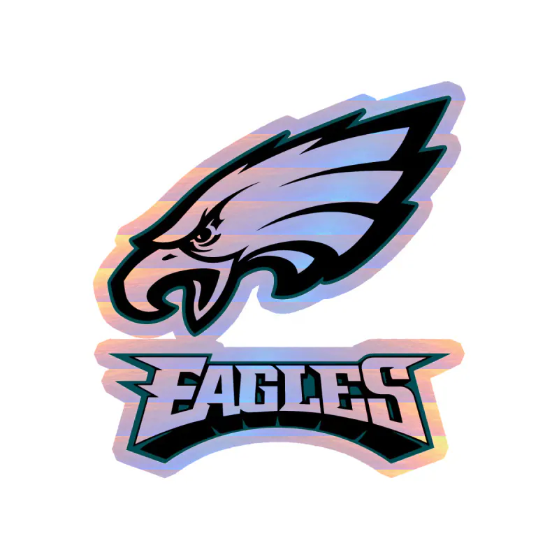 Philadelphia Eagles - Image 2 - Holographic Vinyl Sticker - Custom Size