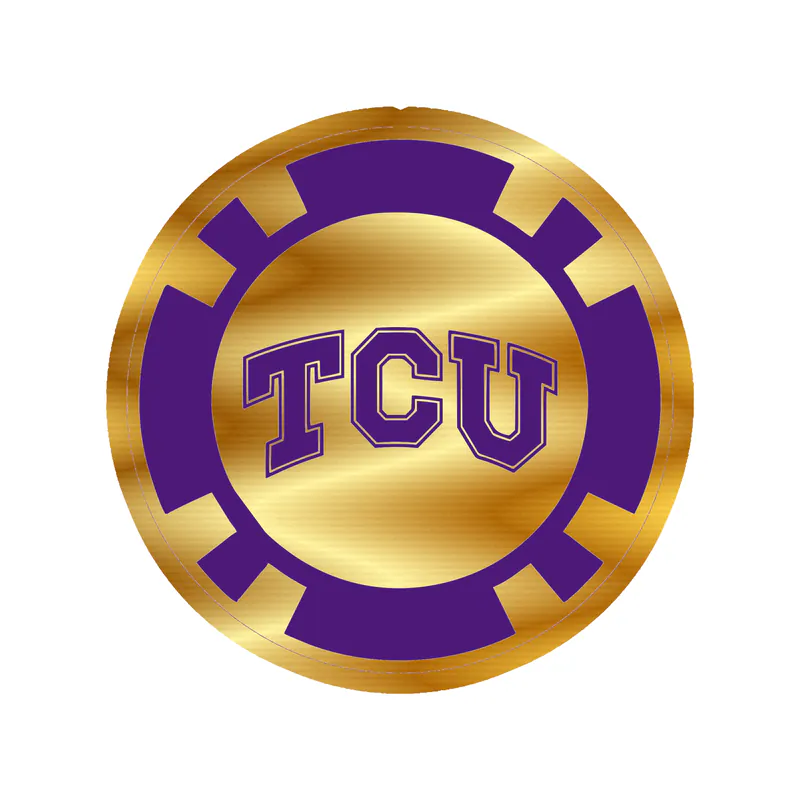 TCU Horned Frogs - Image 11 - Gold Chrome Vinyl Decal - Custom Size