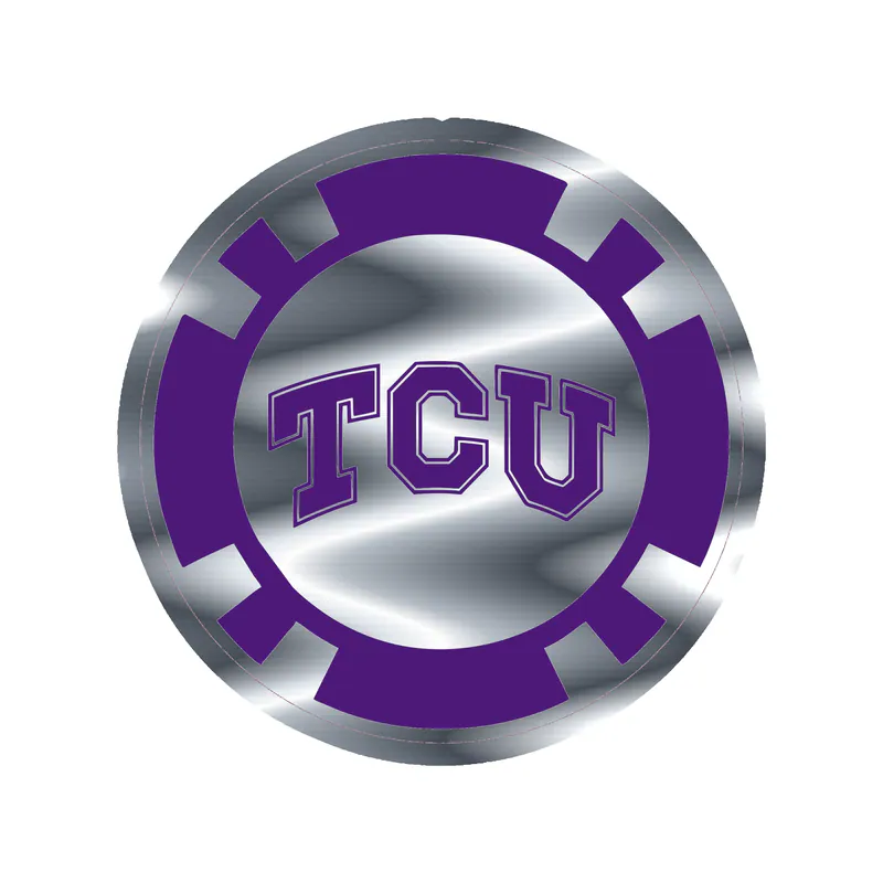 TCU Horned Frogs - Image 11 - Silver Chrome Vinyl Decal - Custom Size
