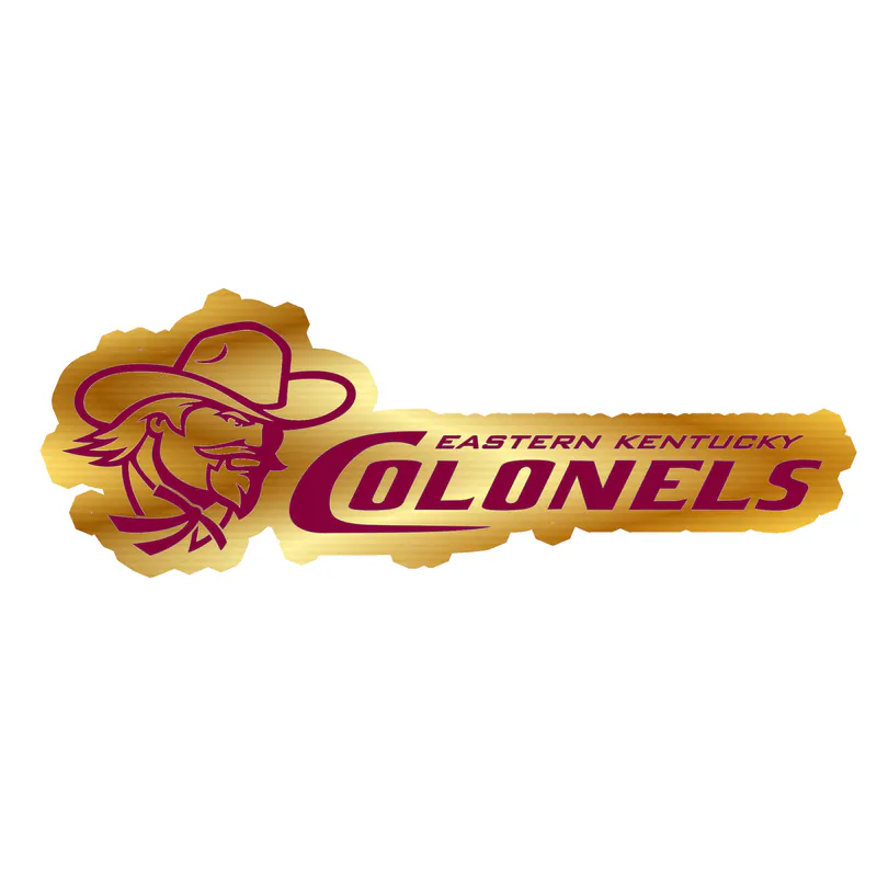 Eastern Kentucky Colonels - Image 1 - Gold Chrome Vinyl Decal - Custom Size