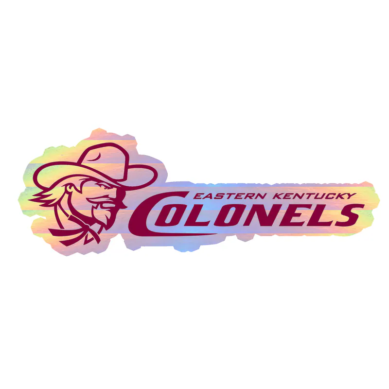 Eastern Kentucky Colonels - Image 1 - Holographic Vinyl Decal - Custom Size