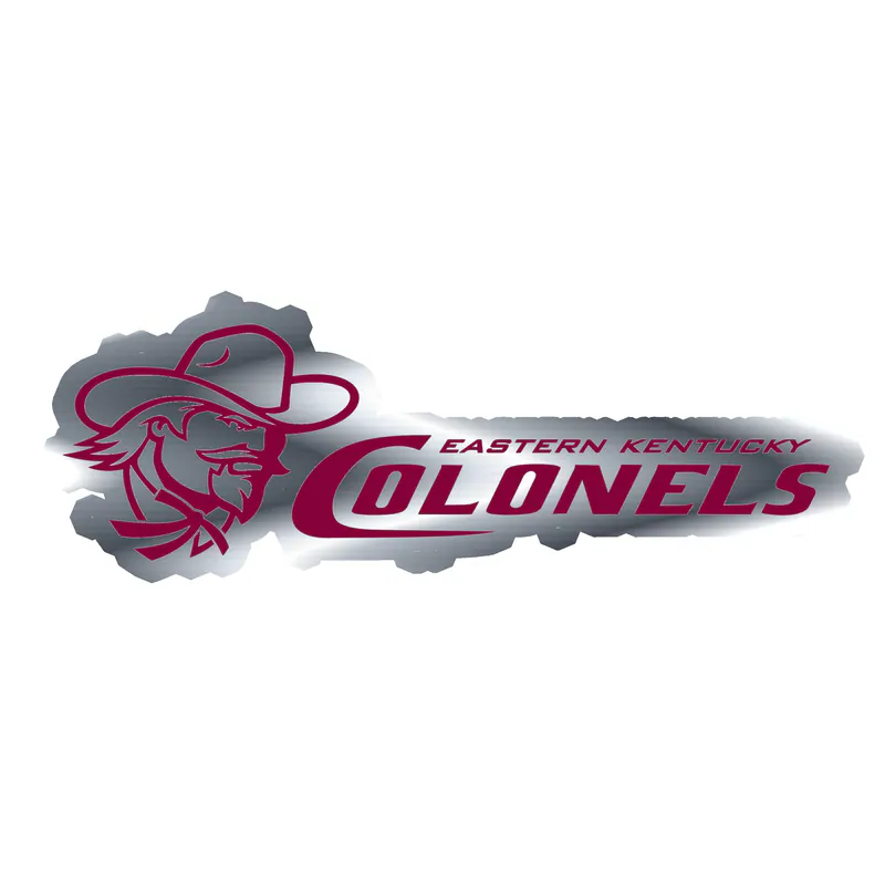 Eastern Kentucky Colonels - Image 1 - Silver Chrome Vinyl Decal - Custom Size