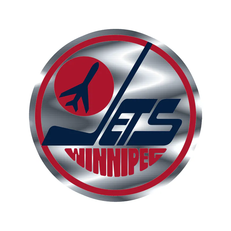 Winnipeg Jets - Image 3 - Silver Chrome Vinyl Sticker - Custom Size