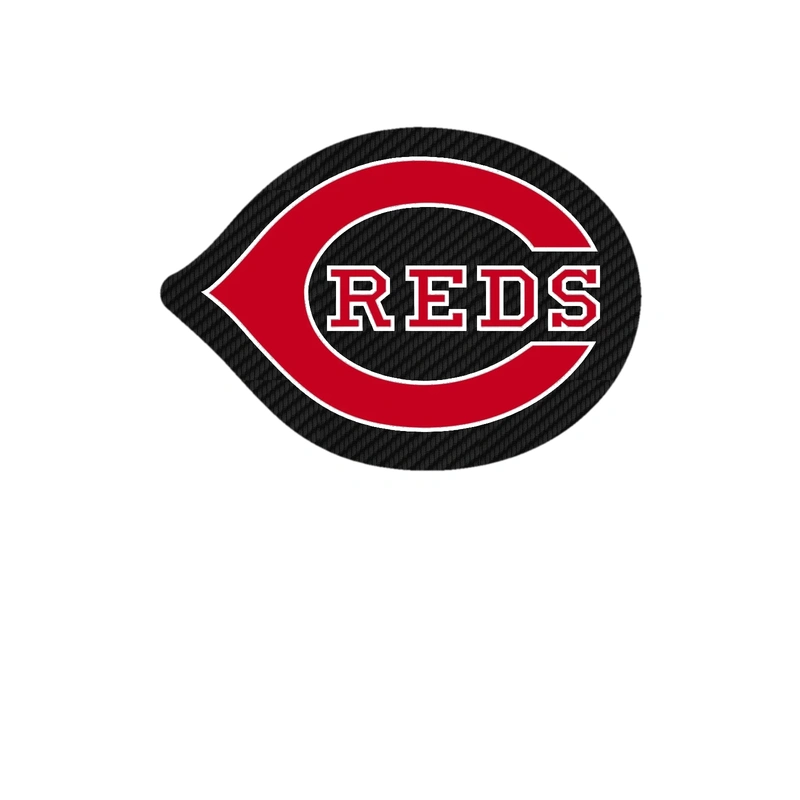 Cincinnati Reds - Red C with Reds - Carbon Fiber Vinyl Sticker - Custom Size