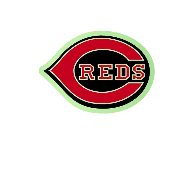 Cincinnati Reds - Red C with Reds - Glow in the Dark Vinyl Sticker - Custom Size