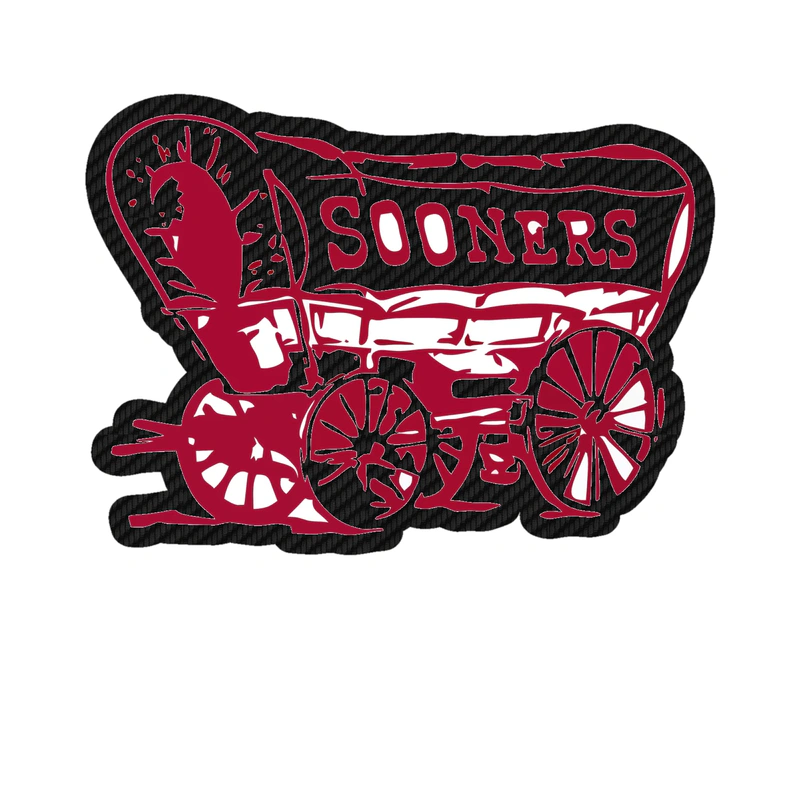 Oklahoma Sooners - Image 2 - Carbon Fiber Vinyl Decal - Custom Size