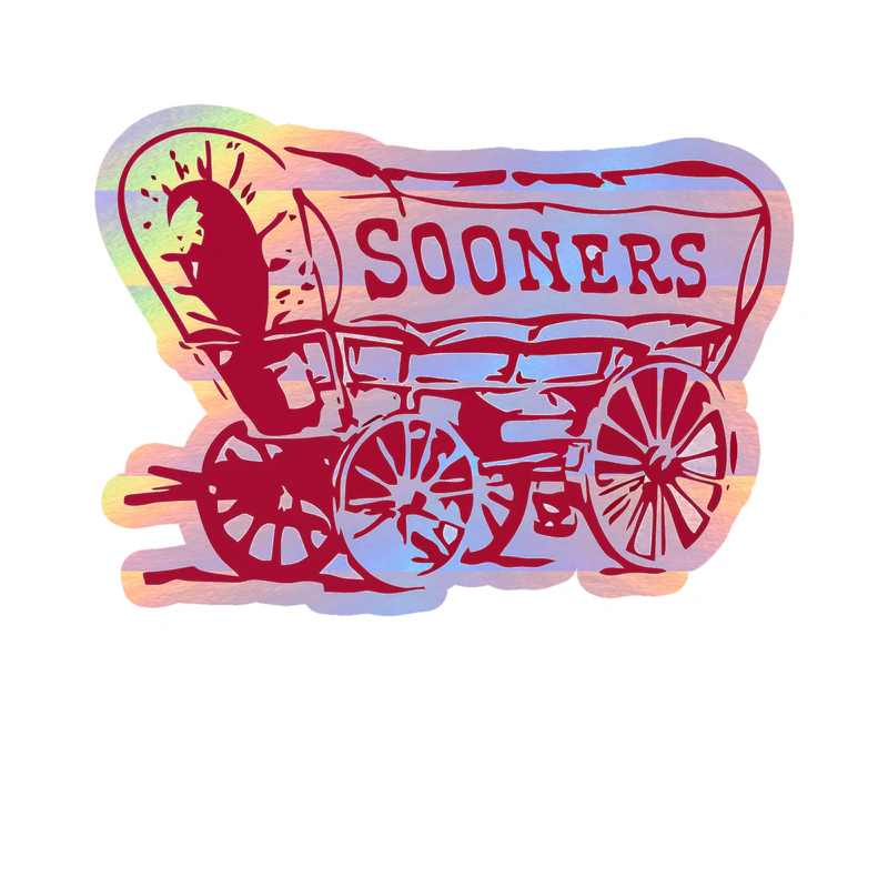 Oklahoma Sooners - Image 2 - Holographic Vinyl Decal - Custom Size