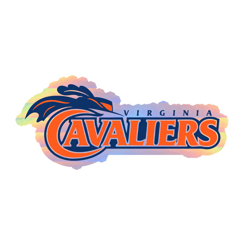 Virginia Cavaliers - Image 1 - Holographic Vinyl Decal - Custom Size