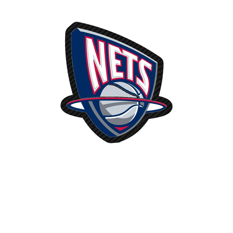 Brooklyn Nets - Basketball Hoop With Nets - Image 1 - Carbon Fiber Vinyl Sticker - Custom Size