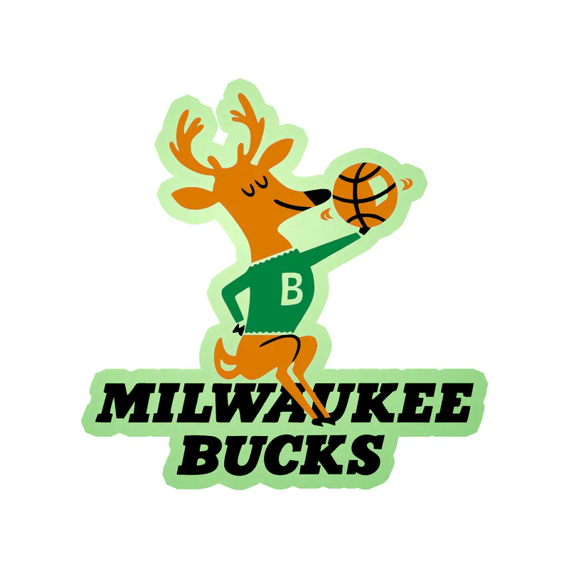 Milwaukee Bucks - Image 1 - Glow in the Dark Vinyl Sticker - Custom Size