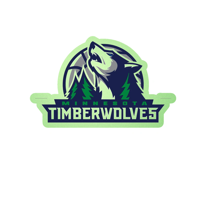 Minnesota Timberwolves - Image 4 - Glow in the Dark Vinyl Sticker - Custom Size