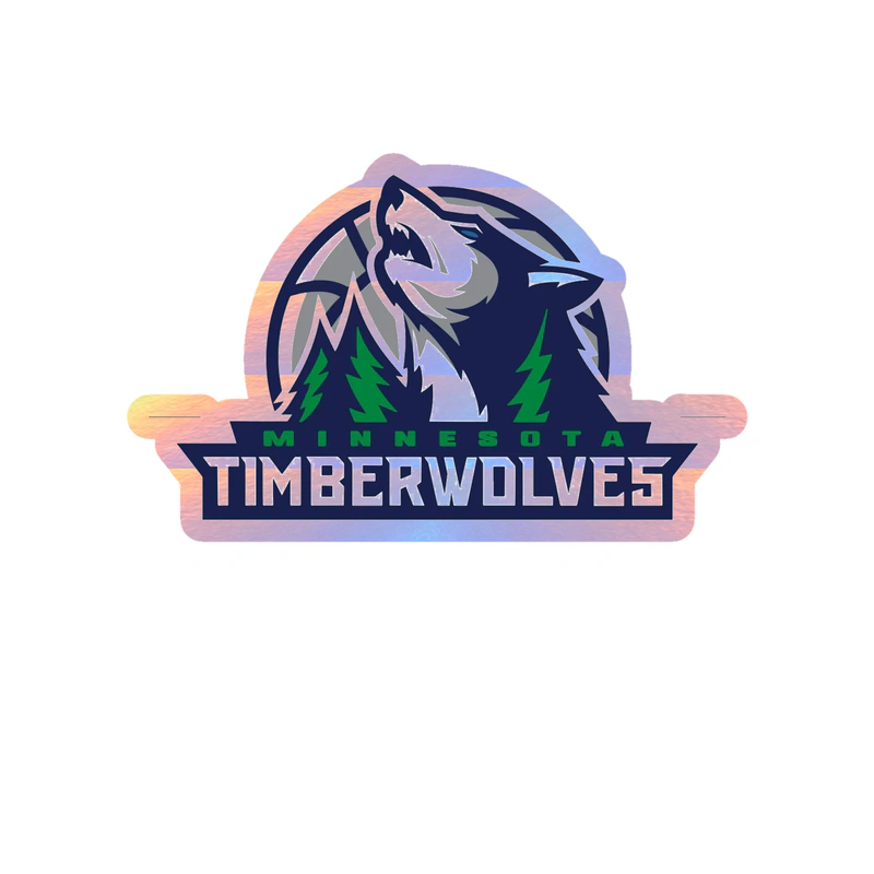 Minnesota Timberwolves - Image 4 - Holographic Vinyl Sticker - Custom Size