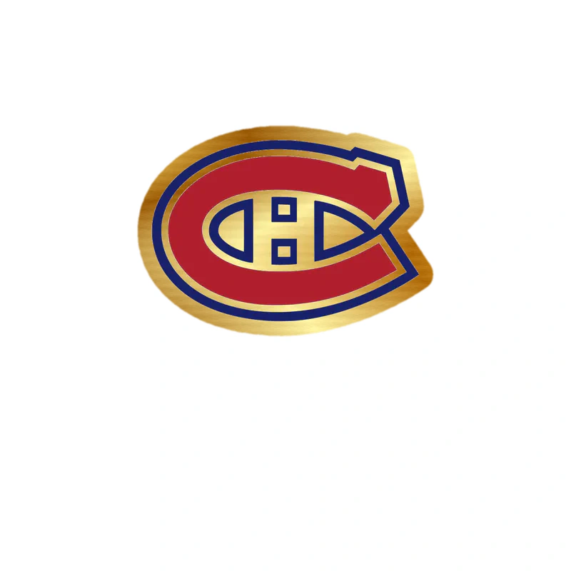 Montreal Canadiens - C With H - Gold Chrome Vinyl Sticker - Custom Size