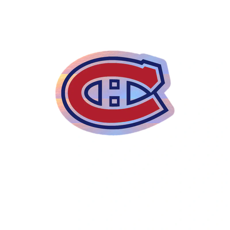 Montreal Canadiens - C With H - Holographic Vinyl Sticker - Custom Size