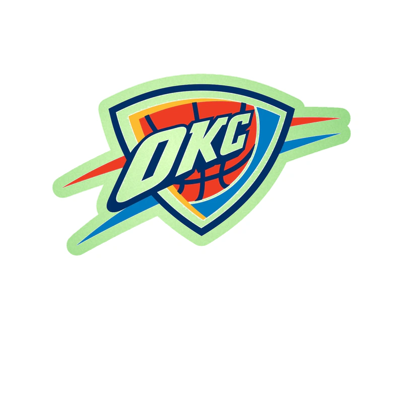 Oklahoma City Thunder - Image 10 - Glow in the Dark Vinyl Sticker - Custom Size