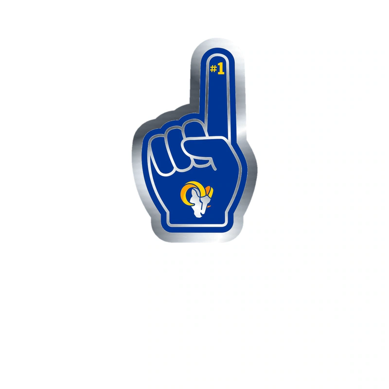 Los Angeles Rams - Image 21 - Silver Chrome Vinyl Sticker - Custom Size