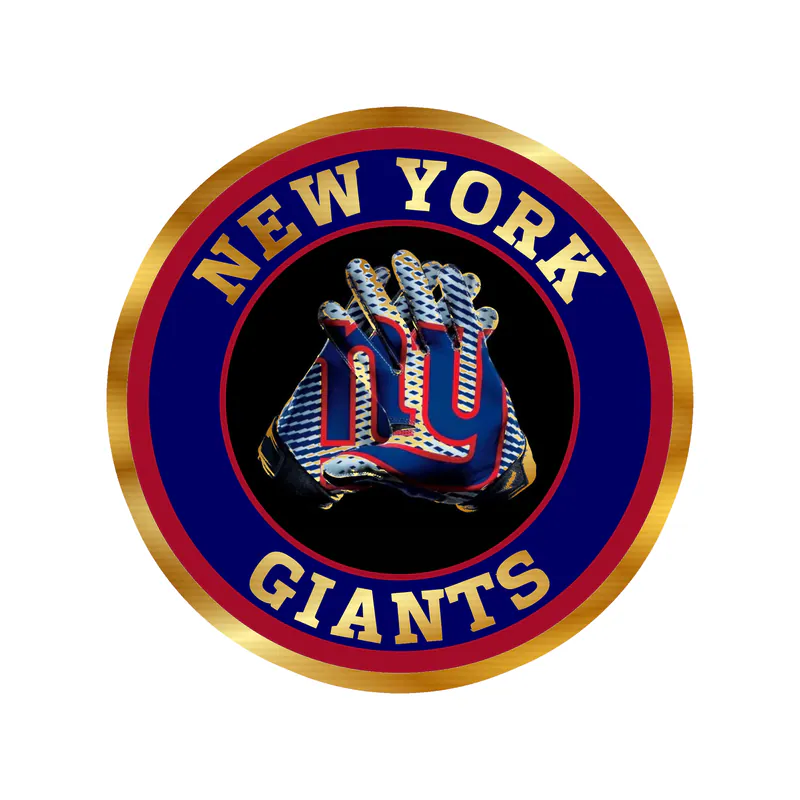 New York Giants - Gold Chrome Vinyl Sticker - Custom Size
