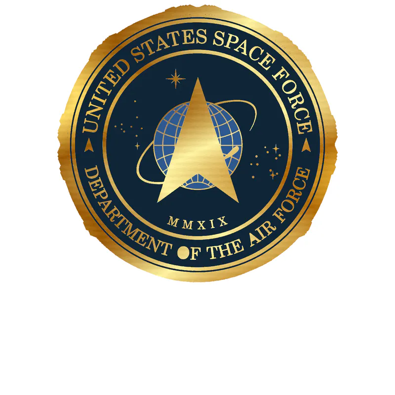 Space Force Gold Chrome Vinyl Decal