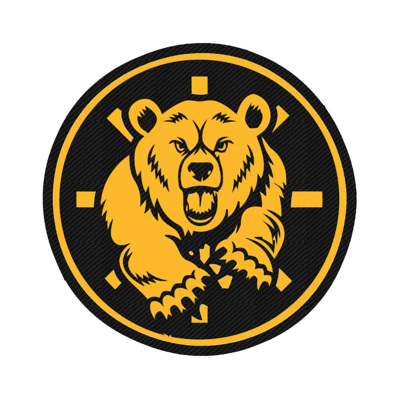 Boston Bruins - Circle With Bear- Carbon Fiber Vinyl Sticker - Custom Size