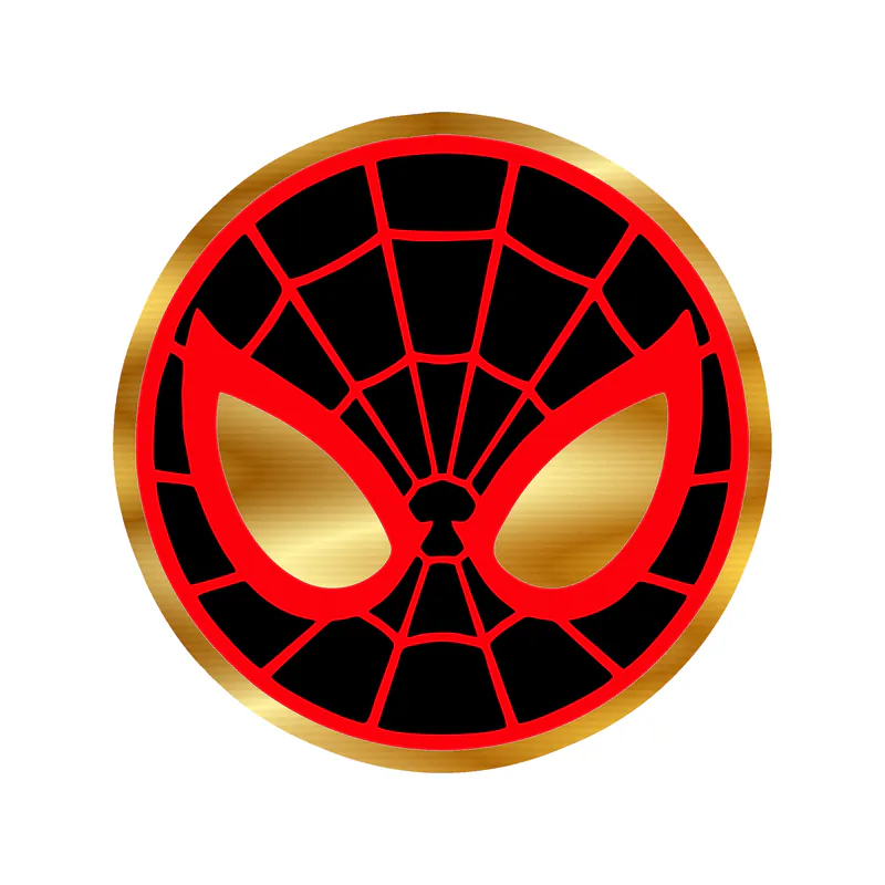 Spiderman Gold Chrome Vinyl Decal - Custom Size