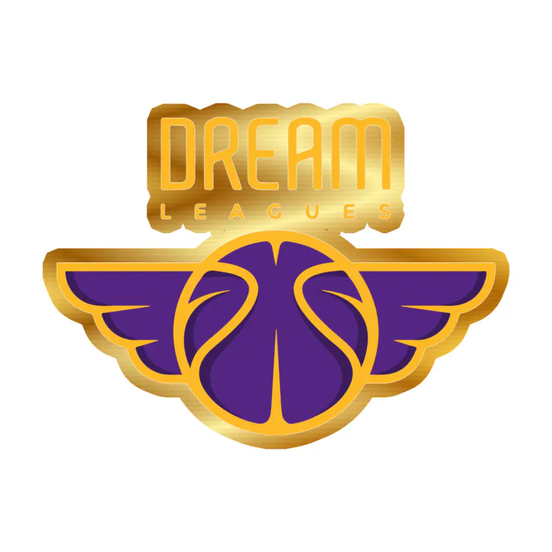 Los Angeles Lakers - Dream Leagues - Gold Chrome Vinyl Sticker - Custom Size