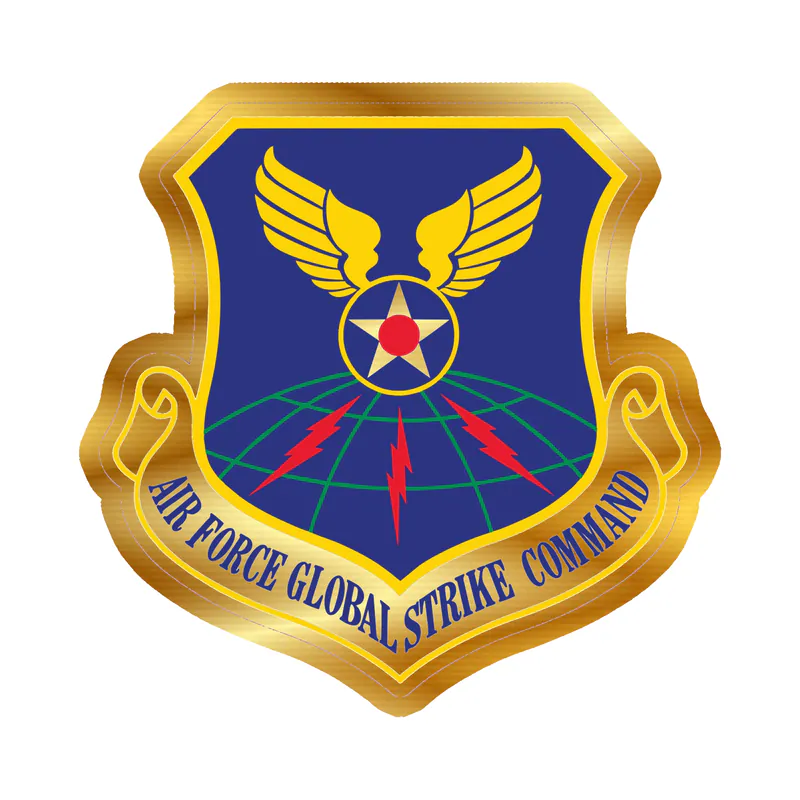 Air Force - Global Strike Command - Gold Chrome Vinyl Decal
